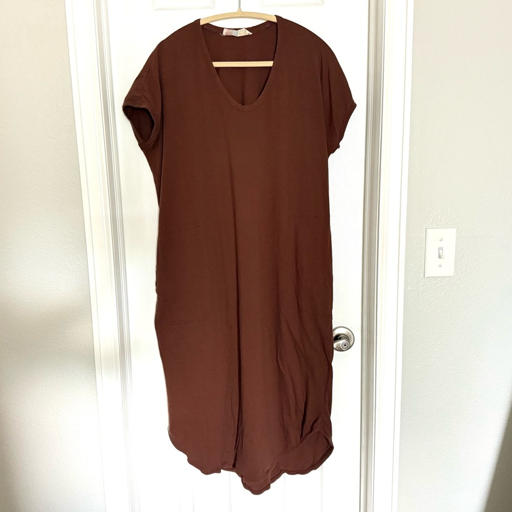 Free People Beach Lotus Midi Dress Brown